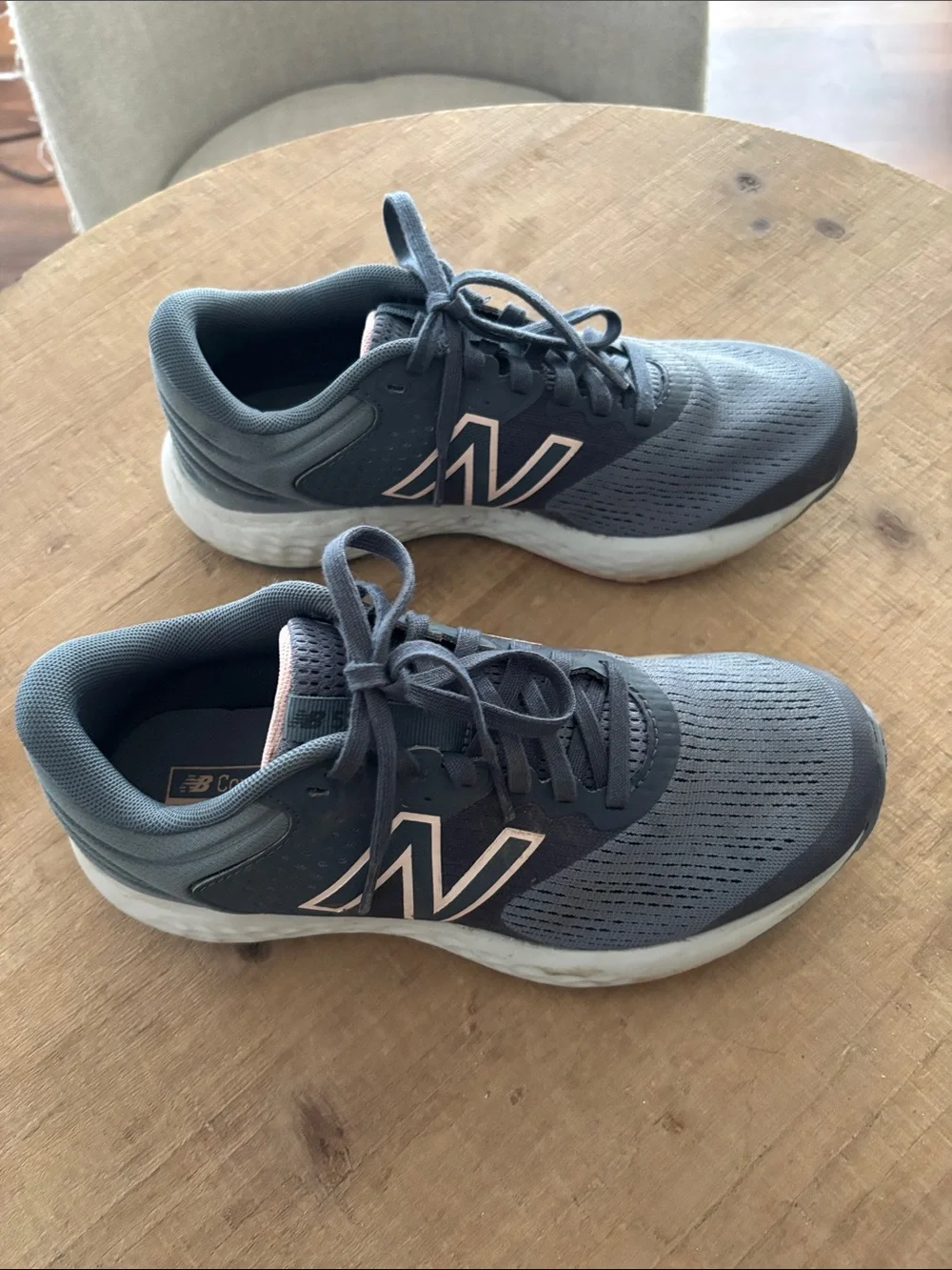 New Balance Charcoal Gray and Light Pink Women's Runners - Picture 2 of 7